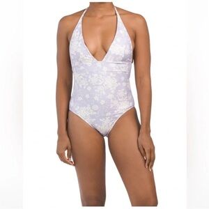 NWOT Summersalt Halter Plunge One Piece Swimsuit Size 10